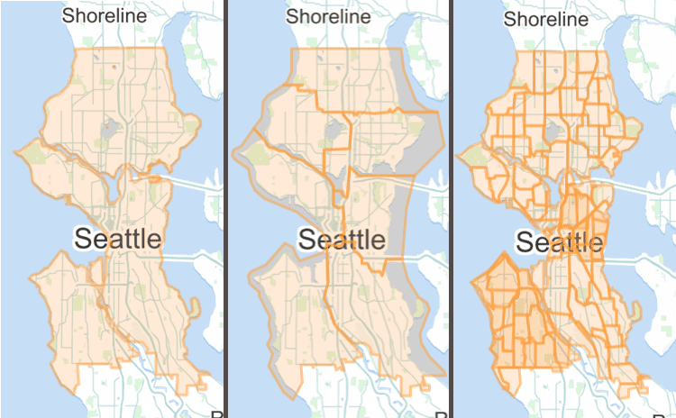 Some Seattle boundaries